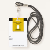 Employee ID Workers Employee Staff Member Badge 4 Ausweis (Vorderseite mit Schlüsselband)