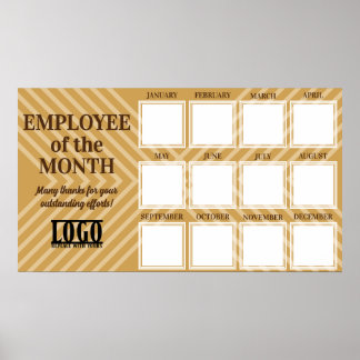 employee of the month 4x4 photo recognition displa poster
