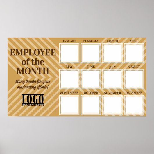 employee of the month 4x4 photo recognition displa poster (Vorne)