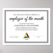 Employee of the Month Certificate Poster (Vorne)