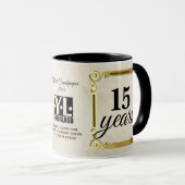 Employee performance anniversary milestone award tasse (VorderseiteRechts)