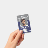 Employee Photo Badge-Gray, White, Navy Blue Ausweis (Handheld)