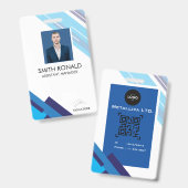 Employee Photo ID Card – Business ID Badge Ausweis (Front & Back)