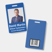 Employee Photo ID with custom details Ausweis (Vorder- & Rückseite)