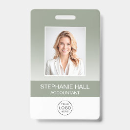 Employee Photo, Logo, Name Gradient Ausweis