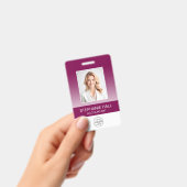 Employee Photo, Logo, Name Gradient Ausweis (Handheld)