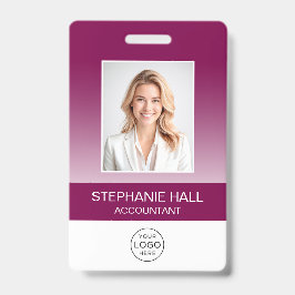Employee Photo, Logo, Name Gradient Ausweis