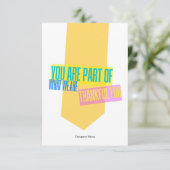 Employee Staff Thank You Appreciation Card Dankeskarte (Stehend Vorderseite)