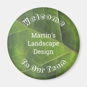 Employee Welcome Green Leaf Foto Team Member Magnet