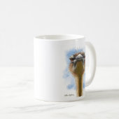 Empörte Strauß-Karikatur Kaffeetasse (VorderseiteRechts)