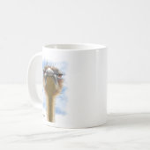 Empörte Strauß-Karikatur Kaffeetasse (Vorderseite Links)