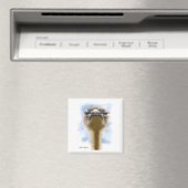 Empörte Strauß-Karikatur Magnet (In Situ (Geschirrspüler))