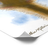 Empörte Strauß-Karikatur Poster (Ecke)