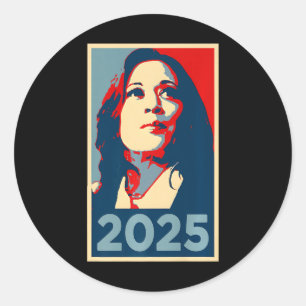 Empower 2025 Einweihung Kamala Harris Obama Post Runder Aufkleber