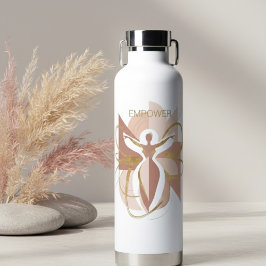 Empower Abstract Gold Female Trinkflasche