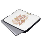 Empower Abstract Golden Woman Silhouette Art Laptopschutzhülle (Vorne Knopf)