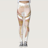 Empower Abstract Golden Woman Silhouette Art Leggings (Vorderseite)