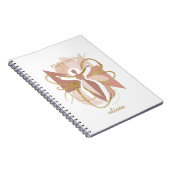 Empower Abstract Golden Woman Silhouette Art Notizblock (Rechte Seite)