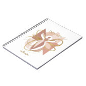 Empower Abstract Golden Woman Silhouette Art Notizblock (Linke Seite)