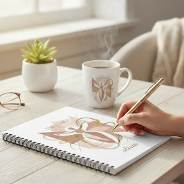 Empower Abstract Golden Woman Silhouette Art Notizblock