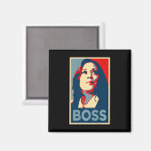 Empower Boss Kamala Harris Hope Poster 47 Kundgebu Magnet (Vorderseite/Rückseite)