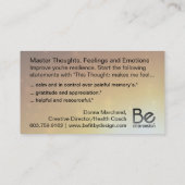 EMPOWER Cards - Gedanken, Gefühle und Gefühle Visitenkarte (Rückseite)
