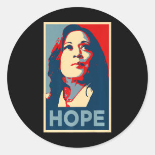 Empower Hope Joy Kamala Harris Obama Poster 47. S Runder Aufkleber