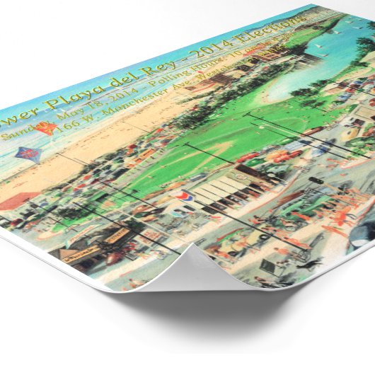 Empower Playa del Rey - 2014 ¼ Zoll Grenze Poster (Ecke)