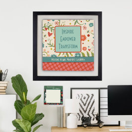 Empower Teacher Hübsch Floral Class inspiriert Poster