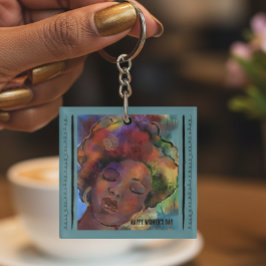 "Empower Women" Black Woman Art Acrylic Keychain Schlüsselanhänger