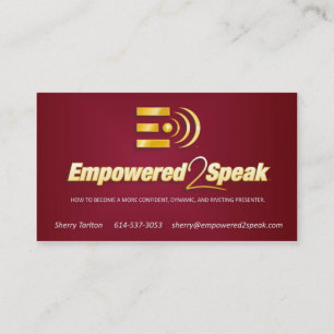 Empowered2Speak Visitenkarten Visitenkarte