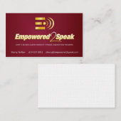 Empowered2Speak Visitenkarten Visitenkarte (Vorne/Hinten)