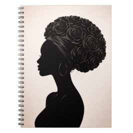 Empowered Black Woman Silhouette Journal Notizblock