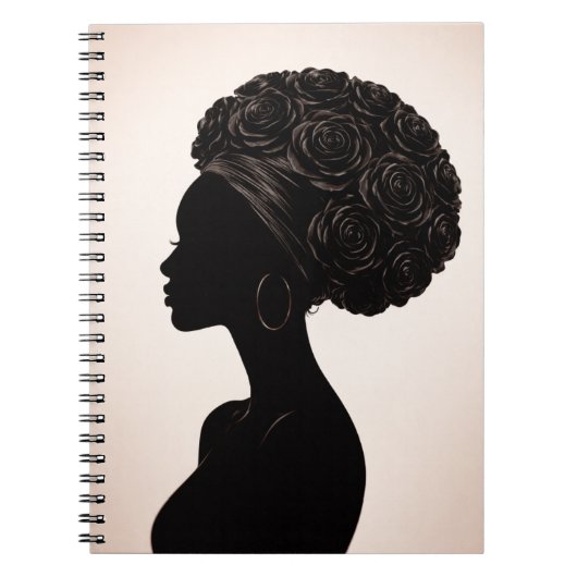 Empowered Black Woman Silhouette Journal Notizblock (Vorderseite)