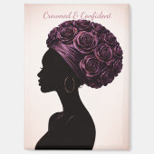 Empowered Black Woman Silhouette  Magnet (Vorderseite)