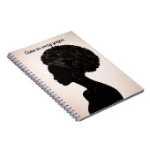 Empowered Black Woman Silhouette Notebook Notizblock (Rechte Seite)