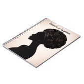 Empowered Black Woman Silhouette Notebook Notizblock (Linke Seite)