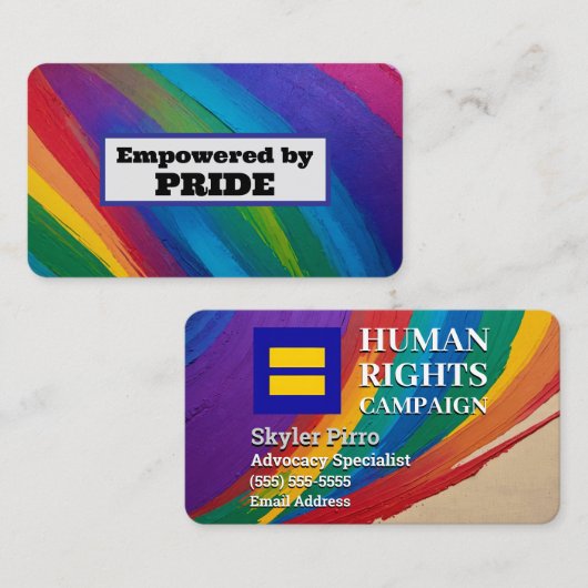 Empowered by PRIDE Visitenkarte (Vorne/Hinten)