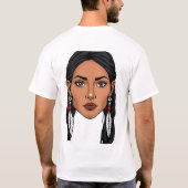Empowered Cherokee Woman Face T-Shirt (Rückseite)