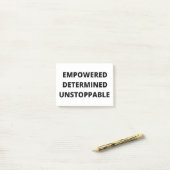 Empowered Determined Unstoppable Women Post-it Klebezettel (Auf Schreibtisch)