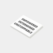 Empowered Determined Unstoppable Women Post-it Klebezettel (angewinkelt)