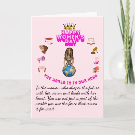 Empowered to lead happy women's day karte (Vorderseite)