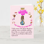 Empowered to lead happy women's day karte (Gelbe Blume)