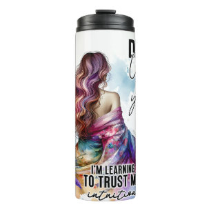 Empowered Woman Floral Zitate zum Thema Inspirat Thermosbecher