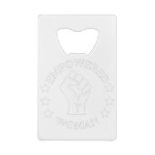 Empowered Woman Geldbeutel Flaschenöffner (Rückseite)