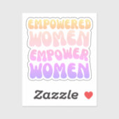 Empowered Women Empower Women Retro Vintage quote Aufkleber (Blatt)