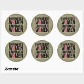 Empowered Women Gold Glitzer Stickers (Blatt)