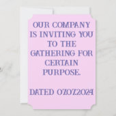 Empowered Women zitieren lila modernen Text Einladung (Rückseite)