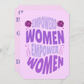 Empowered Women zitieren lila modernen Text Einladung (Vorne/Hinten)