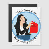 "Empowerher: Frauentage wünscht" Magnetkarte (Vorne/Hinten)